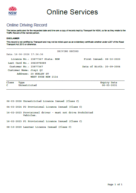 nsw-driving-record-translator